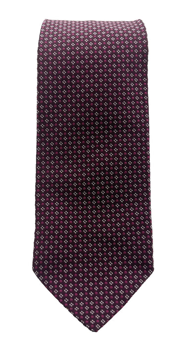 Emporio Armani Burgundy Pindot Design Men's Tie – Made in Italy