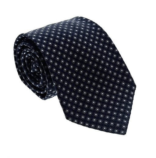Emporio Armani Men’s Blue Dotted Silk Necktie, 3"