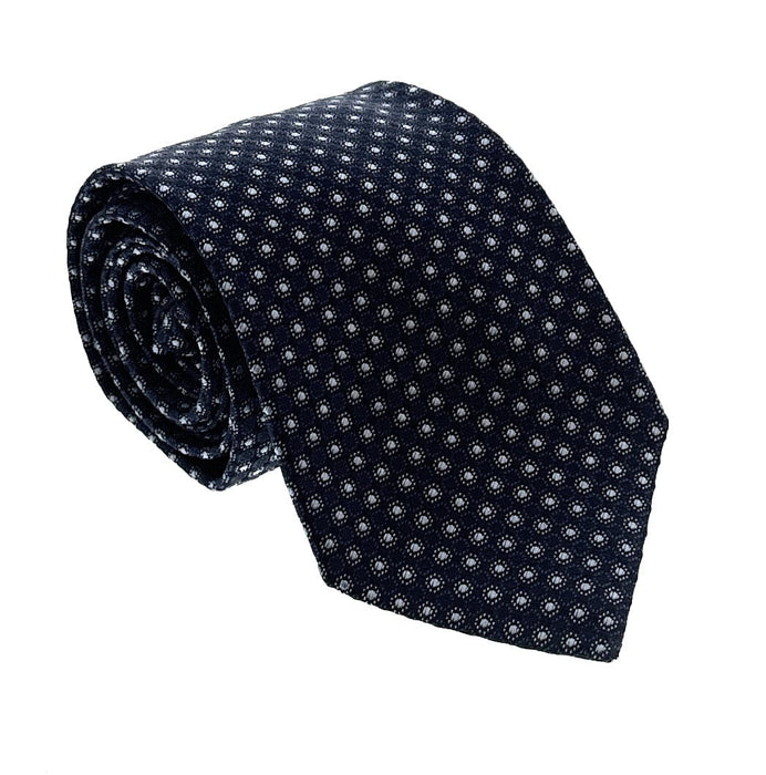 Emporio Armani Men’s Blue Dotted Silk Necktie, 3"