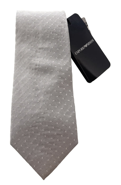 Emporio Armani Mens Pearl Dotted Tie – Made in Italy