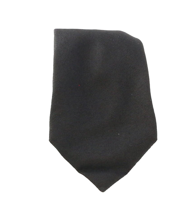 Emporio Armani Mens Black Solid Tie – Made in Italy