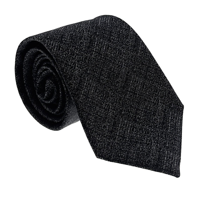 Emporio Armani Men's Black Grain Texture 53Ilk Tie, 3"