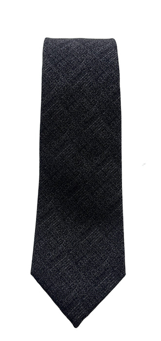 Emporio Armani Men's Black Grain Texture 53Ilk Tie, 3"