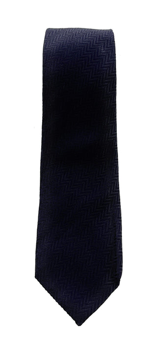 Emporio Armani Night Blue zigzag Men's Tie, 3"