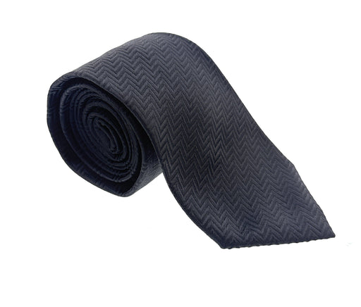 Emporio Armani Anthracite Grey zigzag Men's Tie, 3"