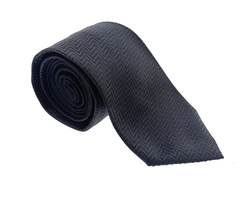 Emporio Armani Anthracite Grey zigzag Men's Tie, 3"