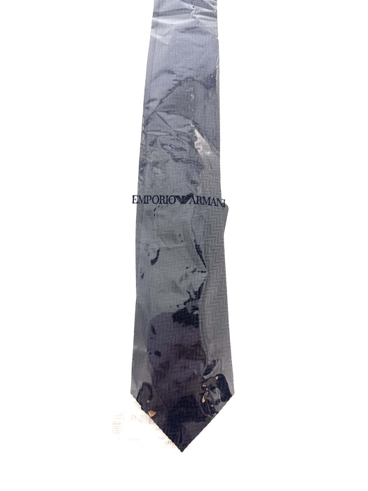 Emporio Armani Anthracite Grey zigzag Men's Tie, 3"
