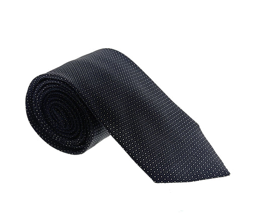 Emporio Armani Men’s Black Dotted Silk Necktie, 3"