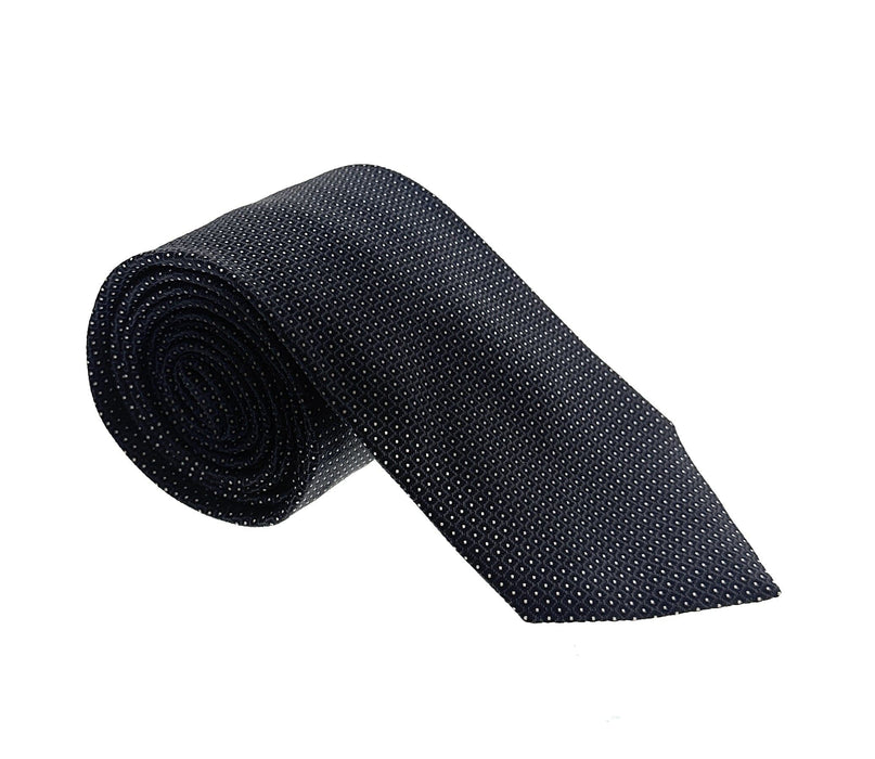 Emporio Armani Men’s Black Dotted Silk Necktie, 3"