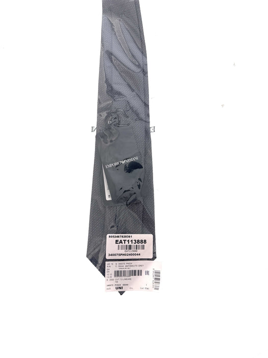 Emporio Armani Anthracite Grey Dotted Men's Tie, 3"