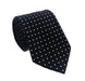 Emporio Armani Mens Black Dotted Tie – Made in Italy