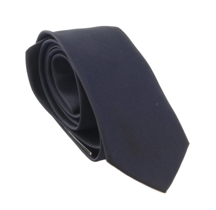Emporio Armani Dark Navy Solid Men's Tie – Made in Italy