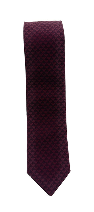 Emporio Armani Ruby Maple Armani logo pattern Men's Tie – Made in Italy