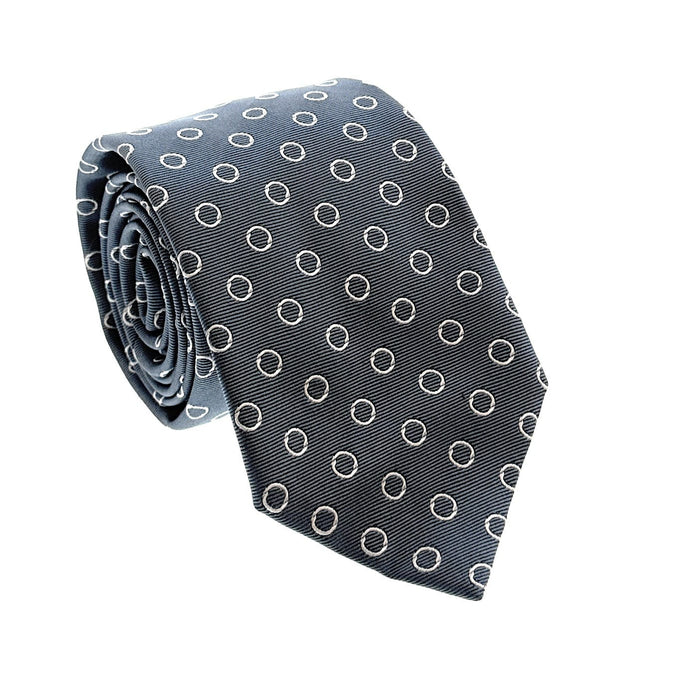 Emporio Armani Blue Grey Circle pattern Men's Tie – Made in Italy