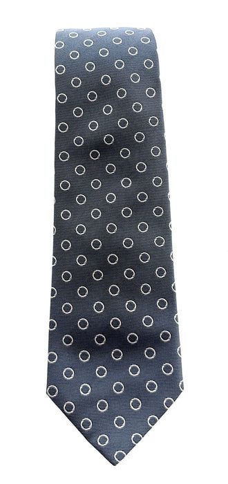 Emporio Armani Blue Grey Circle pattern Men's Tie – Made in Italy
