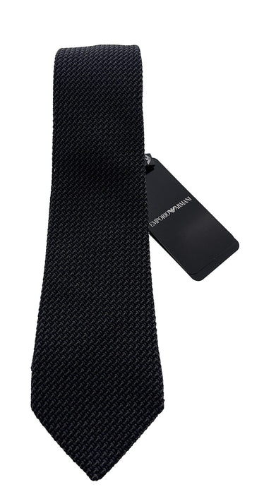 Emporio Armani Men's Anthracite Grey Knitted 61Ilk Tie, 3"