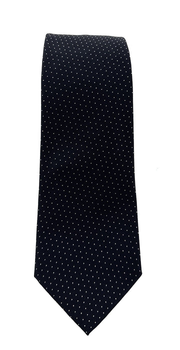 Emporio Armani Mens Black Dotted Tie – Made in Italy