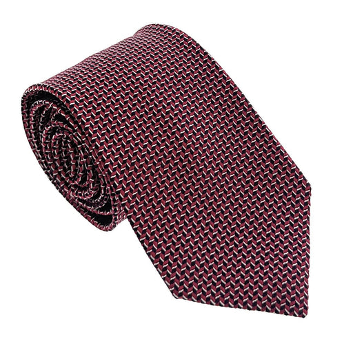 Emporio Armani Men’s Red Geometric Silk Necktie, 3"