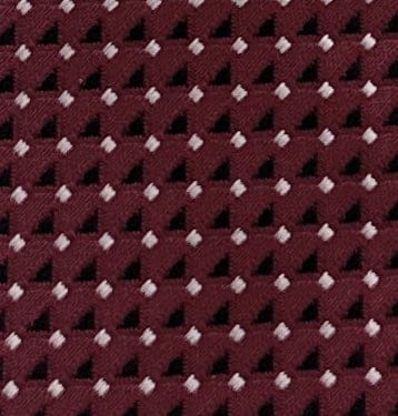 Emporio Armani Mens Bordeaux Geometric Tie – Made in Italy