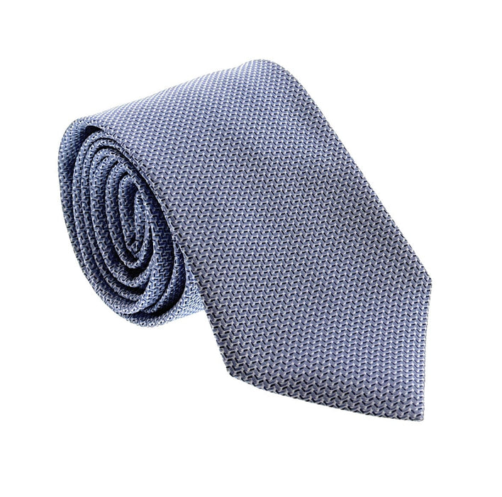 Emporio Armani Men’s Light Blue Herringbone Silk Necktie, 3"
