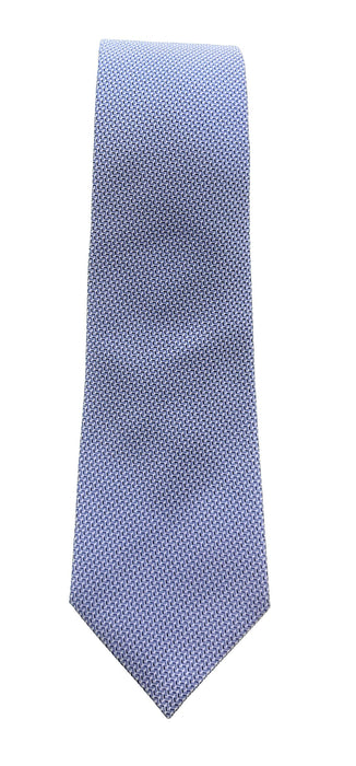 Emporio Armani Men’s Light Blue Herringbone Silk Necktie, 3"