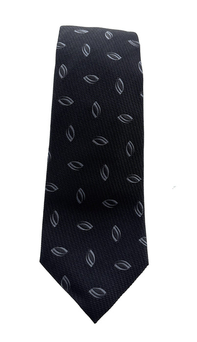 Emporio Armani Shadow Grey Oval print Men's Tie, 3"
