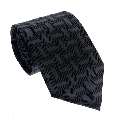 Emporio Armani Steel Grey zigzag Men's Tie, 3"