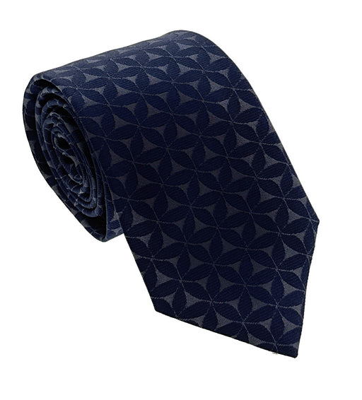 Emporio Armani Blue Geometric Floral pattern Men's Tie – Made in Italy