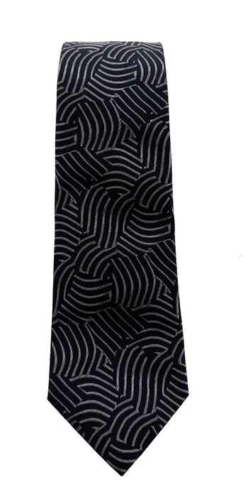 Emporio Armani Blue Wave Men's Tie, 3"