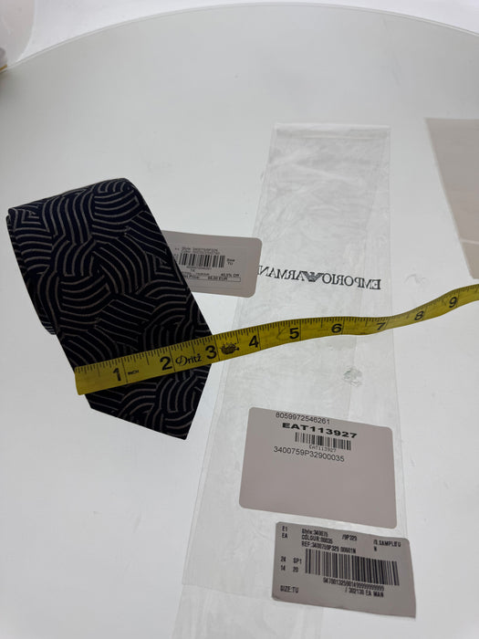 Emporio Armani Blue Wave Men's Tie, 3"