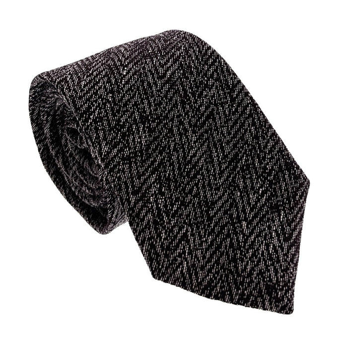 Emporio Armani Men’s Blood Red Zigzag Tie – 66% Linen, 34% Silk – 3