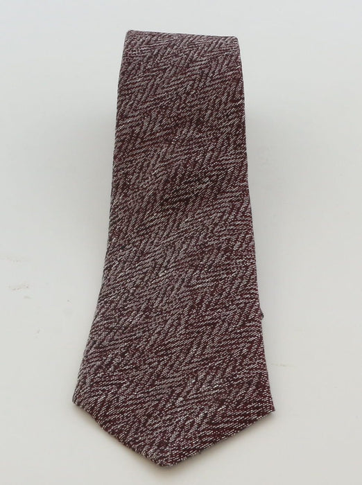 Emporio Armani Men’s Blood Red Zigzag Tie – 66% Linen, 34% Silk – 3