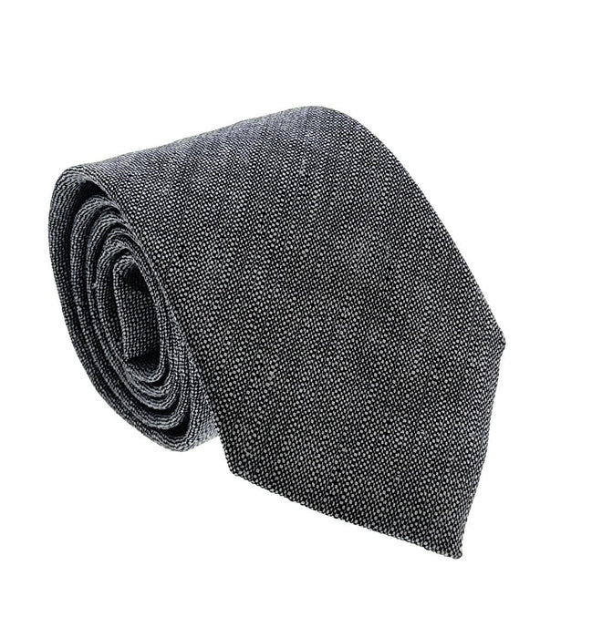 Emporio Armani Blue Grey Linen weave Men's Tie – Made in Italy