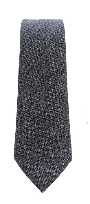 Emporio Armani Blue Grey Linen weave Men's Tie – Made in Italy