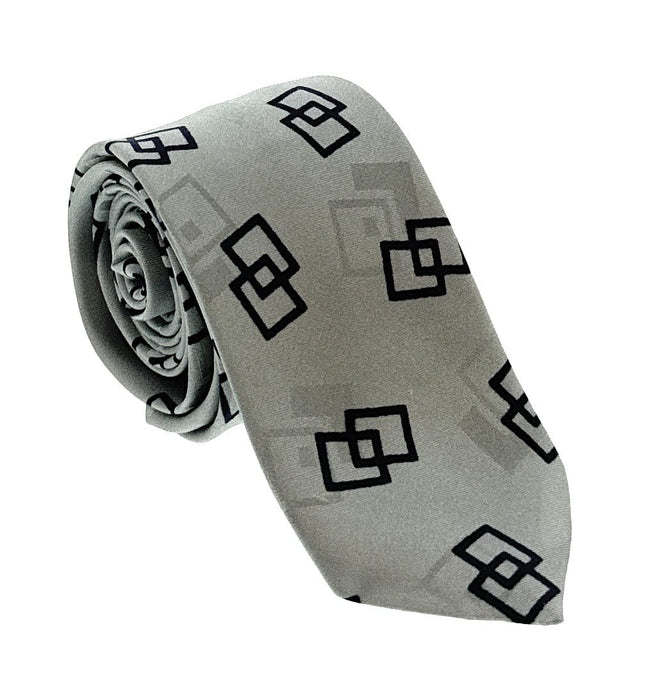 Emporio Armani Pastel Green Geometric Silk Tie – 2in