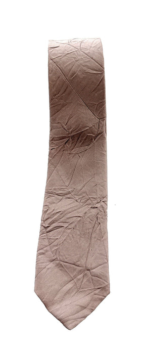 Emporio Armani Men’s Pink Solid Crinkled Silk Necktie, 3"