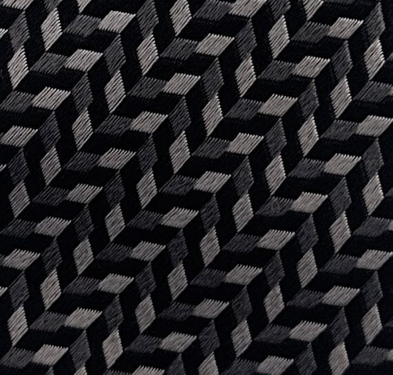 Emporio Armani Mens Shadow Grey Herringbone Tie – Made in Italy