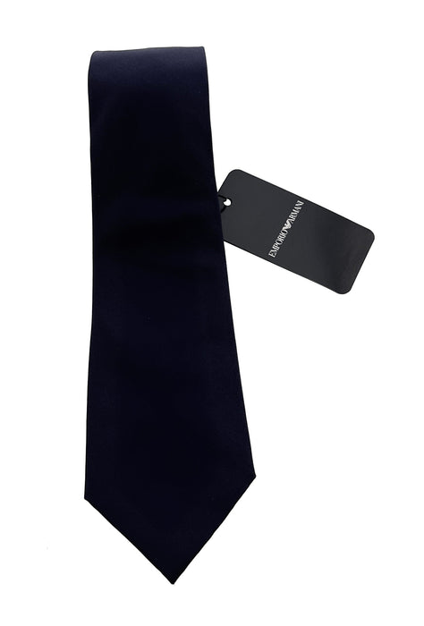 Emporio Armani Navy Blue Solid Men's Tie, 3"