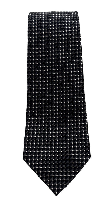 Emporio Armani Steel Dotted Men's Tie, 3"