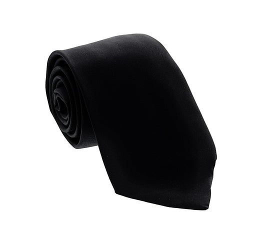 Emporio Armani Black Solid Men's Tie, 3"