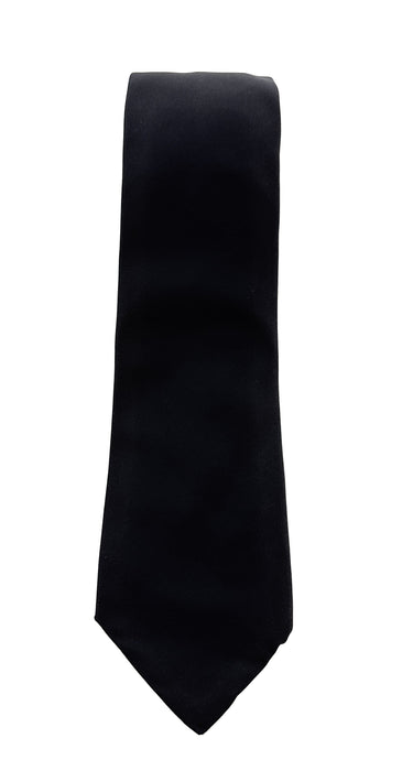 Emporio Armani Black Solid Men's Tie, 3"
