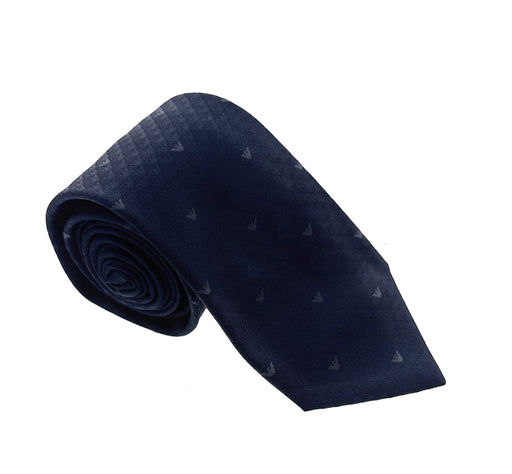 Emporio Armani Blue Armani logo Men's Tie, 3"
