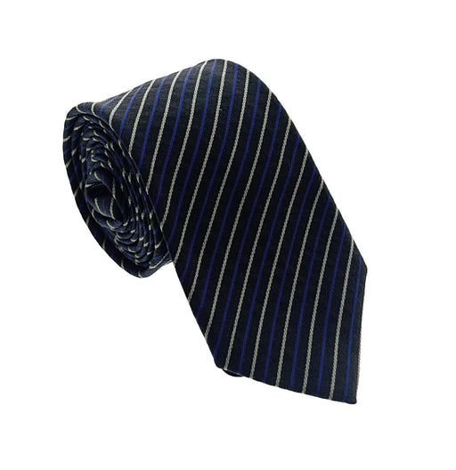 Emporio Armani Olive Green Blue striped Men's Tie, 2"