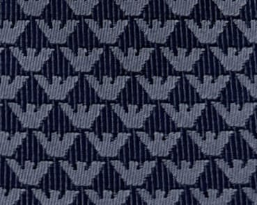 Emporio Armani Men’s Steel Blue Printed Silk Necktie, 3"