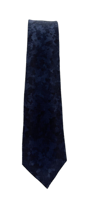 Emporio Armani Men’s Night Blue Cloudy Silk Necktie, 3"