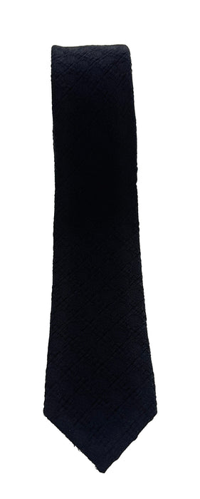 Emporio Armani Black Diamond weave Men's Tie, 2"
