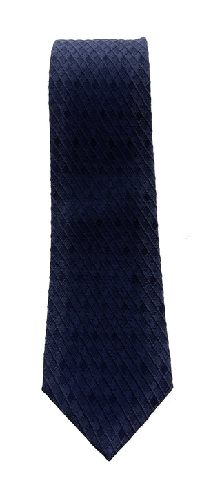 Emporio Armani Men's China Blue Diamond Weave 82Crylic Tie, 3"