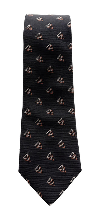Emporio Armani Grey Orange Geometric Men's Tie, 3"