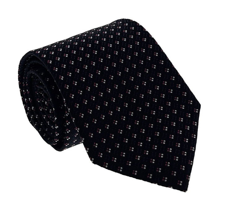 Emporio Armani Men's Navy Blue Geometric Dotted 51Olyester Tie, 3"
