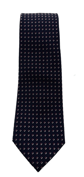 Emporio Armani Men's Navy Blue Geometric Dotted 51Olyester Tie, 3"